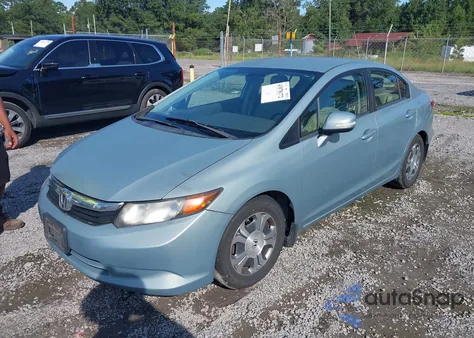 2012 Honda Civic Hybrid z USA, uszkodzony, nr VIN JHMFB4F38CS010389